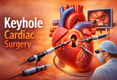 When is keyhole surgery recommended in a cardiac surgery hospital in Delhi